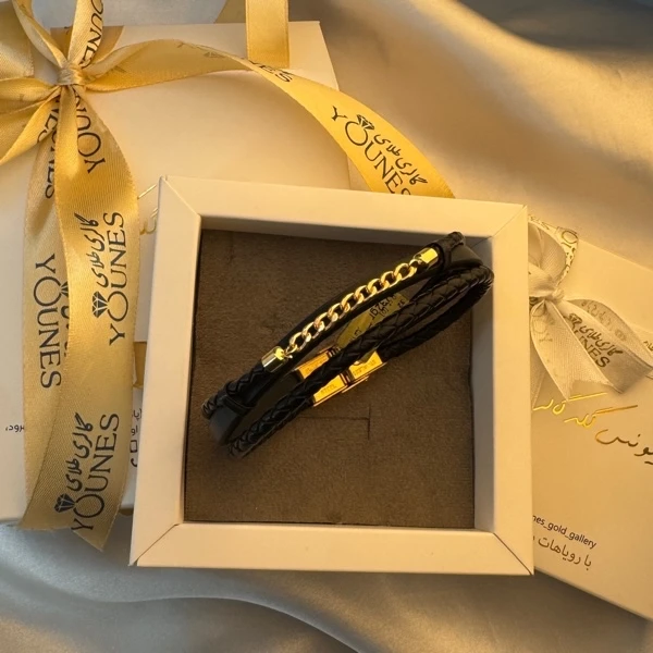 دستبند طلا چرم کارتیر CR-1